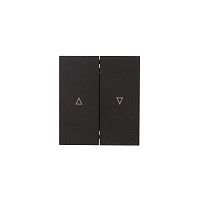 Выключатель STRONG 2 кл для жалюзи возвратный 10А с/у антрацит KRANZ | код KR-78-0711-5 | KRANZ