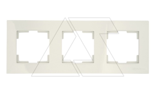 Rita - Рамка 3 поста, горизонтальный монтаж, серый | код 2220-800-1303 | Mutlusan