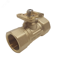 Кран шаровый двухходовой латунный под привод DN25, G1 КVS 16,0 | код 2025B | Techno
