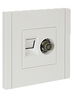 FORTE&PIANO Роз. двойная TV+RJ45 кат.5E FP236 бел. IEK | код FP-AK20-1-K01 | IEK