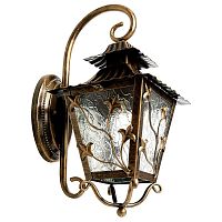 Светильник НБУ-60w вниз Е27 IP44 черное золото | код 11642 | Feron