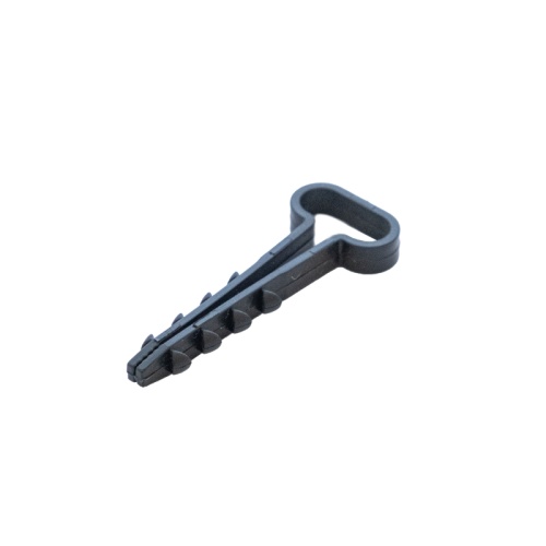 Дюбель-хомут для плоского кабеля 5-10 мм черный (100 шт/уп) Промрукав | код PR08.6956 | ПРОМРУКАВ