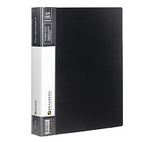 Папка на 2 кольцах BRAUBERG Contract, 35 мм, черная, до 270 листов, 0,9 мм, 221791 | код 221791 | BRAUBERG