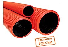 Труба гофрированная двустенная ПНД d 75 с зондом (20 м/уп.) красная TDM | код SQ0413-2075 | TDM