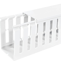 Безгалогеновый кабельный канал HF 25x40 SG2N, серебристый, с узкими пазами, ширина: 25 мм, высота: 40 мм, длина: 2000 мм | код 11703447 | СТЭЗ