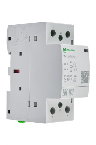 KM1.20.0.024.63 Модульный контактор 2НО контакта 63А (~/= 24В AC/DC) | код KM120002463 | РЕЛЕОН KM1.20.0.024.63 Модульный контактор 2НО контакта 63А (~/= 24В AC/DC) | код KM120002463 | РЕЛЕОН