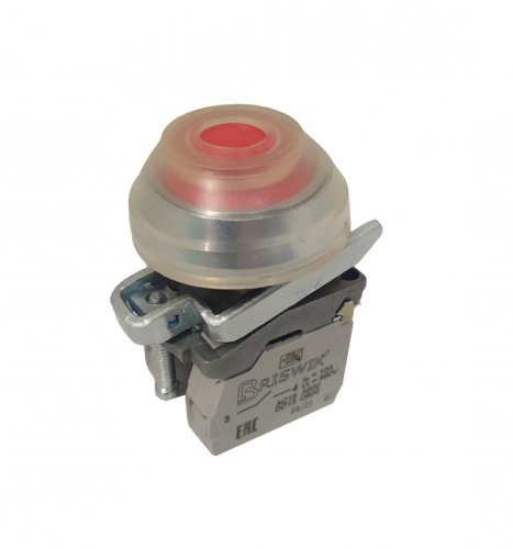 Выключатель Briswik КЕ 081/1м -С красный 2но+0нз Цилиндр с наружным -С протектором -С IP66 УХЛ2 10А | код aT-DB-3Ai-0222 | Briswik