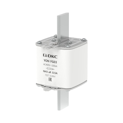 Предохранитель YON ножевого типа FG3 315А 400V характеристика aR | код 1FG03-0315-400V-AR | DKC Предохранитель YON ножевого типа FG3 315А 400V характеристика aR | код 1FG03-0315-400V-AR | DKC
