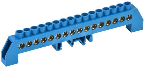 Шина N "ноль" в комбинированном DIN-изоляторе типа "Стойка" ШНИ-8х12-16-КС-С | код YNN10-812-16DP-K07 | IEK