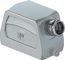Крышка на кабель, разъема REVOS, Size 6, без уплотнителя, без защелки, 1 кабельный ввод IP54 M25x1,5, с боковым расположением, материал корпуса: алюминиевый сплав | код 70.353.0635.0 | Wieland
