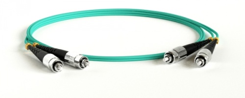 Патч-корд волоконно-оптический (шнур) MM 50/125(OM3) FC-FC duplex LSZH 15 м, Hyperline FC-D2-503-FC/PR-FC/PR-H-15M-LSZH-AQ | код 247656 | Hyperline