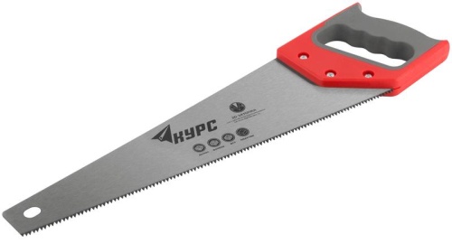 Ножовка по дереву, средний каленый зуб 7 ТPI, 2D заточка, пластиковая прорезиненная ручка 400 мм | код 40316 | FIT