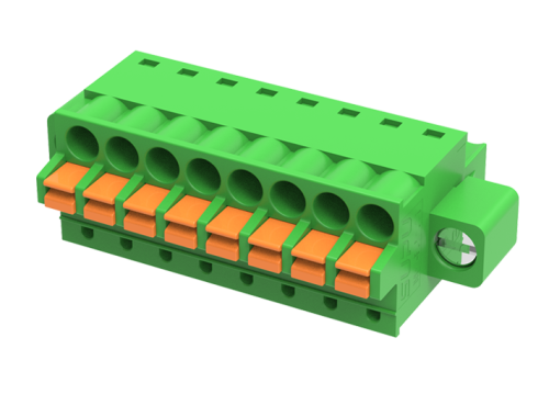 MC-RJ3.5H04P-K-0001 Разъем каб. розетка шаг 3.5, 4 конт. угловая, push-in. с фланцевым креплением, шт | код MC-RJ3.5H04P-K-0001 | SUPU