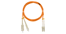 Шнур NIKOMAX волоконно-оптический, переходной, многомодовый 50/125мкм, стандарта ОМ2, SC/UPC-LC/UPC, двойной, LSZH нг(A)-HFLTx, 2мм, оранжевый, 3м | код NMF-PC2M2C2-SCU-LCU-003 | NIKOMAX