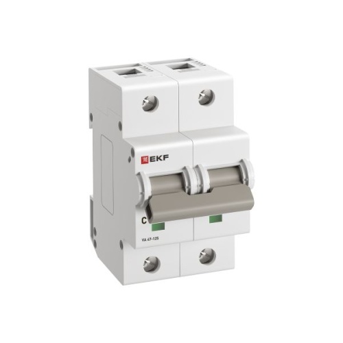 Автоматический выключатель ВА 47-125 2P 50А (C) 15кА PROXIMA EKF | код mcb47125-2-50C | EKF фото 2