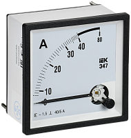 Амперметр Э47 40/5А кл. точн. 1,5 96х96мм IEK | код IPA20-6-0040-E | IEK