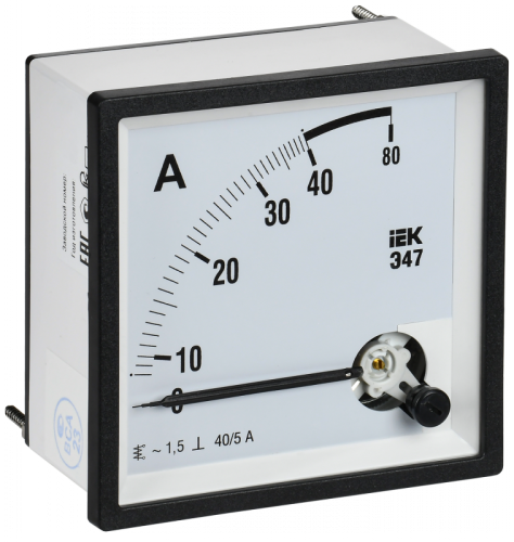 Амперметр Э47 40/5А кл. точн. 1,5 96х96мм IEK | код IPA20-6-0040-E | IEK