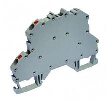 OPK 2,5-2CO Клеммник 2-х ярусный пружинный быстрозажимной (Push in), 2,5 мм.кв. (низкий) (синий) | код 1725 | ONKA