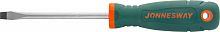 D77S6100 Отвертка стержневая шлицевая ANTI-SLIP GRIP, SL6.5х100 мм | код D77S6100 | JONNESWAY