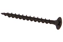 Саморез гипсокартон/дерево 3,5х45 черный (100шт) | код 22045-0 | Хортъ