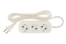Удлинитель 3х3м без заземл. 6А IP20 У6-639М ПВС 2х0.75 UNIVersal 639М-03