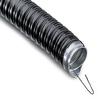 Металлорукав в ПВХ изоляции МРПИнг-22 (бухта 50 м/уп.) с зондом, черный REXANT | код 28-0122-50 | REXANT