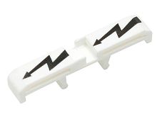 Маркировка защитная "Молния" AVK 2.5-10 IP 2S на клеммники бел. (уп.25шт) Klemsan 498130