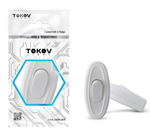 Переключатель на шнур 6А 250В IP20 бел. | код TKL-SW-C01 | TOKOV ELECTRIC Переключатель на шнур 6А 250В IP20 бел. | код TKL-SW-C01 | TOKOV ELECTRIC