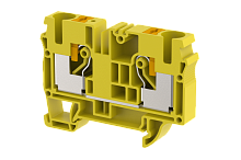 Клемма проходная PUSH-IN 10 мм2, на 2 подключения, желтая PQ10-YELLOW | код 3105010004 | Elmex