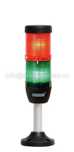 Сигнальная колонна 50 мм, (IP40) красная, зеленая, 24V AC/DC, светодиод LED, алюм. патрубок 100 мм, IK52L024XM03 | код IK52L024XM03 | EMAS Сигнальная колонна 50 мм, (IP40) красная, зеленая, 24V AC/DC, светодиод LED, алюм. патрубок 100 мм, IK52L024XM03 | код IK52L024XM03 | EMAS