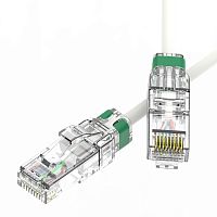 Патч-корд неэкранированный SLIM CAT6A U/UTP 4х2, 28 AWG, LSZH, белый, 5м | код RN6AUU4550WH-28 | DKC