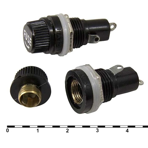 Держатель предохранителя RUICHI ZH254, 5х20 мм, огнестойкий | код 82107 | Ruichi