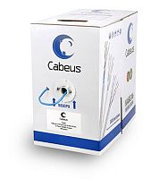 Cabeus UTP-4P-Cat.5e-SOLID-BL Кабель витая пара UTP (U/UTP), категория 5e, 4 пары (24 AWG), одножильный, PVC нг(А)-LS, синий (305 м), системная гарантия 25 лет. | код 7248c | Cabeus