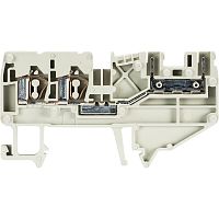 Сдвоенная клемма для подключения разъема 8113, тип фиксации провода: пружинный, номинальное сечение: 2,5 мм кв., 16A, 250V, ширина: 5 мм, цвет: серый, тип монтажа: DIN 35 | код 56.703.2053.0 | Wieland