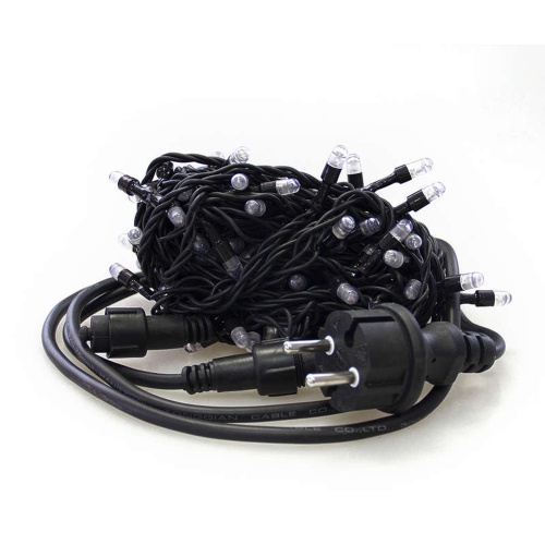 Гирлянда RB-LD100-B-E 100 син. светодиодов сетевой провод 150см до 10-ти соединений IP44 10м | код 4690601021762 | SHLights