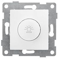 Bravo диммер, 500 W, с накладкой и воротком, скрытая установка. белый. | код С10Д6-001 | GUSI ELECTRIC