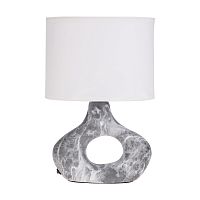 Светильник декоративный настольный Форте, основание кольцо под черный мрамор, белый абажур, цоколь Е27, 60Вт REXANT | код 603-1027 | REXANT