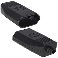 Розетка разборная электрическая RUICHI РТ-003, 6 А, 250 В, пластиковая, прямая, черная | код 115643 | Ruichi