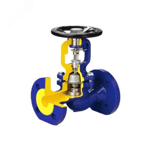 Клапан запорный чугунный 234A 65 Ру16 Тмакс 300С фланцевый со штурвалом сильфонный | код 234A065C01 | Zetkama