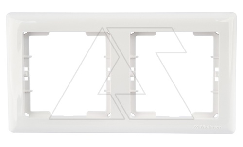 Daria - Рамка 2 поста, к механизмам серии 21, горизонтальный монтаж, белая | код 2120-800-1201 | Mutlusan