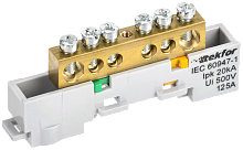 TEKFOR Шина PE земля неизолированная на универсальном держателе 8х12-6-Ж IEK | код TF-NN20-06-DL-K05 | IEK