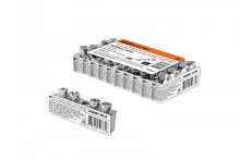 Шина N нулевая 6х9мм 4/1 (4 группы/крепеж по центру) никелированная инд. стикер TDM | код SQ0801-0334 | TDM