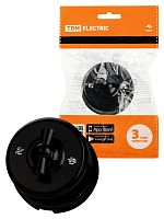 Выключатель поворотный 2-кл. с ручкой (бантик) 10А черный «Виви» TDM | код SQ1820-1206 | TDM