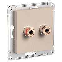 ATLASDESIGN АУДИОРОЗЕТКА двойная, ПЕСОЧНЫЙ | код ATN001287 | Systeme Electric