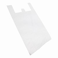 Пакет майка ПНД 42+20*75, 15мкм белая (100шт./уп) | код 61-0207-1 | REXANT