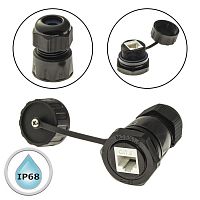 Разъём герметичный SZC RJ45M25Z1-6AG1, 10BASE-T,100 BASE-T, 1000 BASE-T | код 107888 | SZC