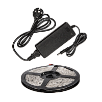 Набор светодиодная лента LS 35CW-60/33-5-AP 60LED 24Вт IP33 6000K холодный белый 5м, адаптер IN HOME | код 4690612023069 | IN HOME