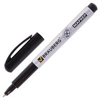 Маркер для CD и DVD BRAUBERG, ЧЕРНЫЙ, тонкий наконечник, 1 мм, 150418 | код 150418 | BRAUBERG