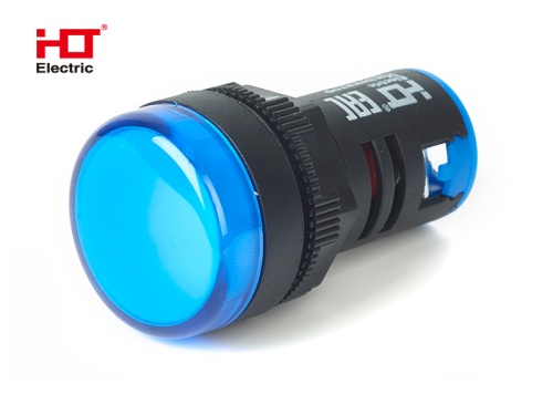Лампа AD16-22DS(LED)матрица d22мм синий 230В IP40 HLT | код 085-06-29| HLT