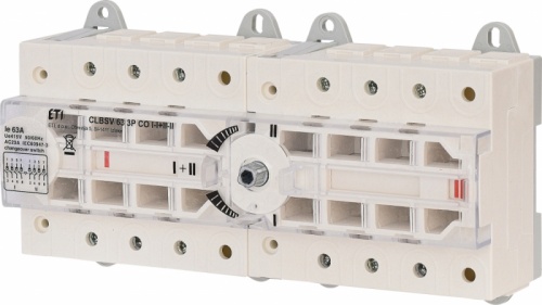 Переключатели нагрузки 1-1+2-2 с видимым разрывом CLBSV 63 3P CO I-I+II-II | код 004661893 | ETI